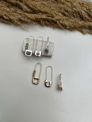 Altın Kaplama Çengel Set Küpe