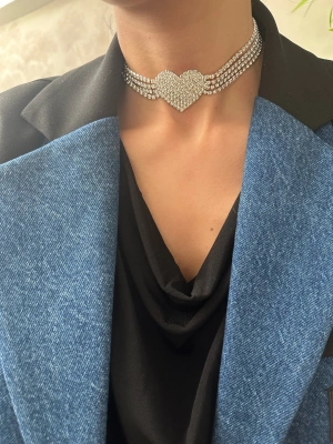 Altın Kaplama Full Taşlı Kalp Su Yolu Kolye