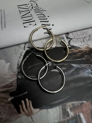 Altın Kaplama Halka Küpe 3