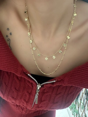 Altın Kaplama İkili Pul Kolye Tasarım