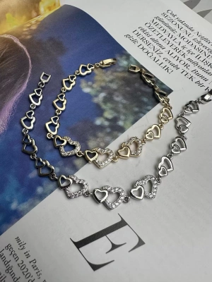 Altın Kaplama Kalp Model Bileklik