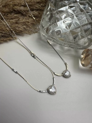 Altın Kaplama Kalp Model Tasarım Kolye