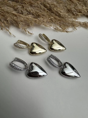 Altın Kaplama Kalp Özel Seri Küpe