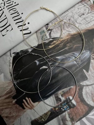 Altın Kaplama Oval Halka Küpe 1