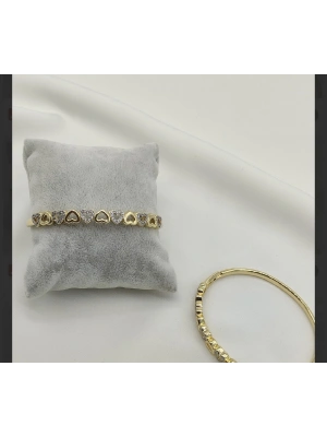 Altın Kaplama Özel Seri Kalpli Kelepçe