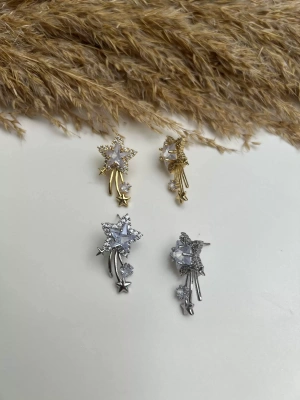 Altın Kaplama Özel Seri Yıldız Taş Küpe