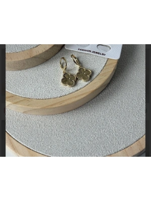 Altın Kaplama Sallantılı Van Cleff Küpe