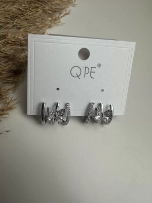 Altın kaplama tasarım kelebek model küpe