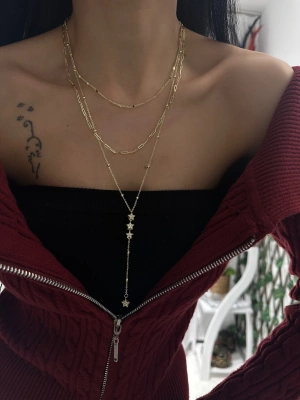 Altın Kaplama Tasarım Vip Seri Çoklu Kolye