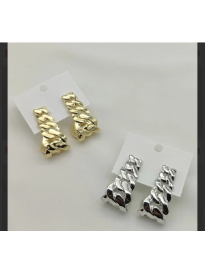 Altın Kaplama Tasarım Zincir Model Küpe