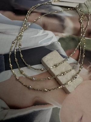 Altın Kaplama Üç Renk Dorika Kolye