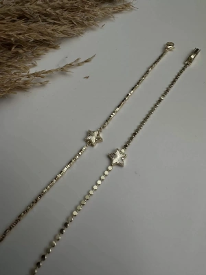 Altın Kaplama Yıldız Minimal Bileklik