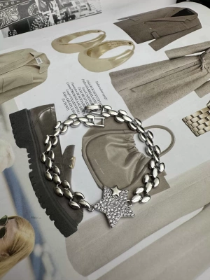 Altın Kaplama Yıldız Taşlı Tasarım Bileklik