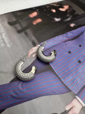 Altın Kaplama Zirkon Taşlı Halka Küpe