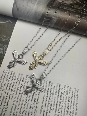 Anka Kuşu Kolye Çelik Kararmaz