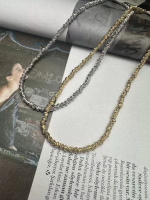 Çelik Dorika Kolye Kararma Yapmaz Altın Kaplama