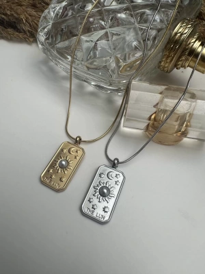 Çelik Etnik Desen Tasarım Ay Yıldız Güneş Figür Kolye