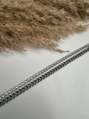 Çelik İkili Su Yolu Modelli Çelik Bileklik