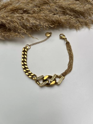 Çelik Klasik Zincir Detaylı Çoklu Zincir Bileklik