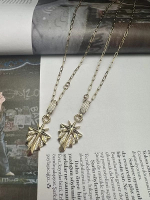 Çelik Kuzey Yıldızı Tasarım Kolye