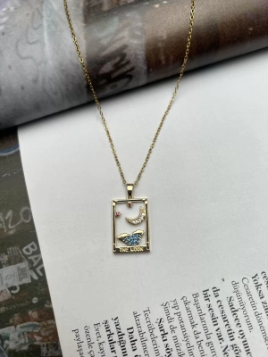 Çelik Ay Model Tarot Kolye