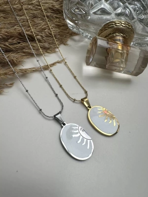 Çelik Plakası Güneş Model Kolye