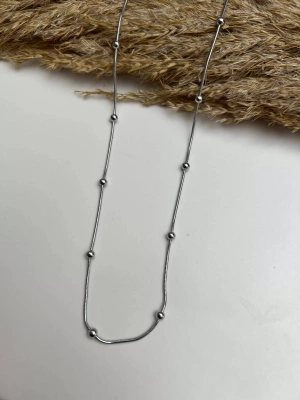 Çelik Silver Renk Topçuk Kolye