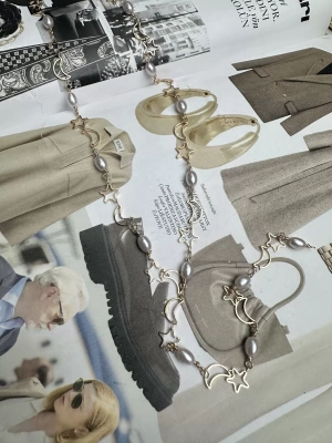 Çelik Yıldız Ay Model Y Kolye