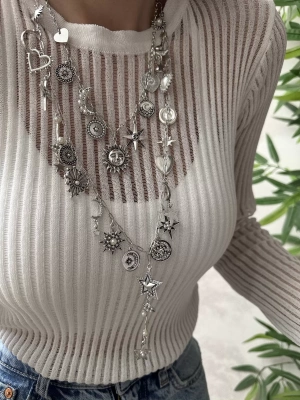 Charm Detay Tasarım Çoklu Figür Kolye