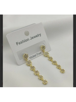 Çiçek Tasarım Sallantılı Küpe