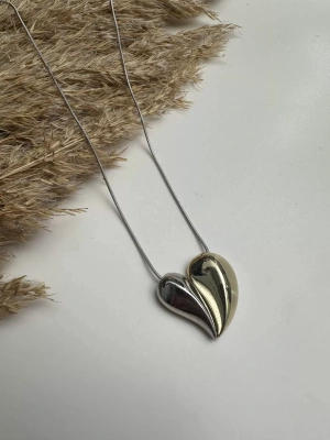 Çift Renk Özel Seri Kalp Kolye