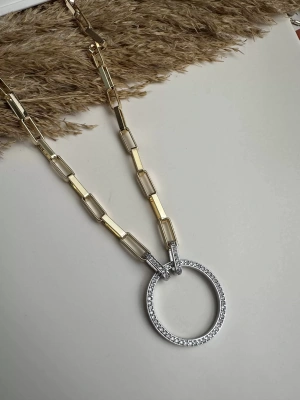 Çift Renk Tasarım Kolye