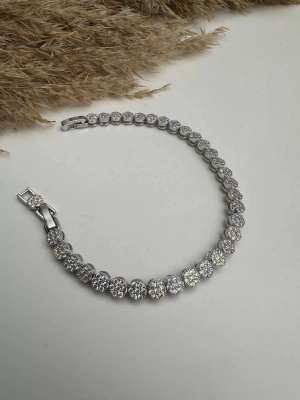 Çift Renk Taşlı Altın Kaplama Bileklik