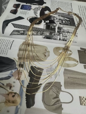 Çoklu 14K Kaplama Pırıltı Kolye