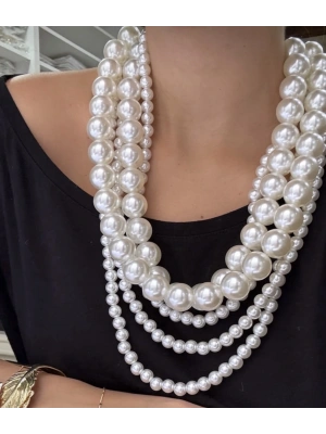 Çoklu Tasarım İnci Kolye