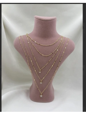 Çoklu Tasarım Yıldız Model Kolye Vip Seri