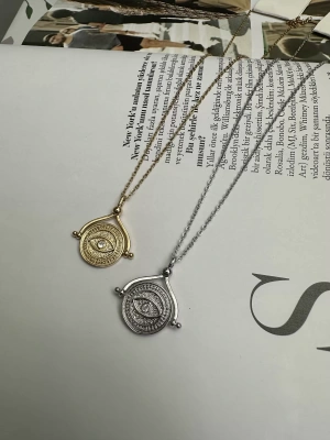 Göz Figürlü Plaka Çelik Kolye