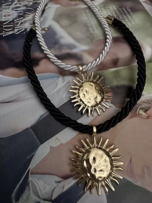 Halat Model Tasarım Plakalı Kolye