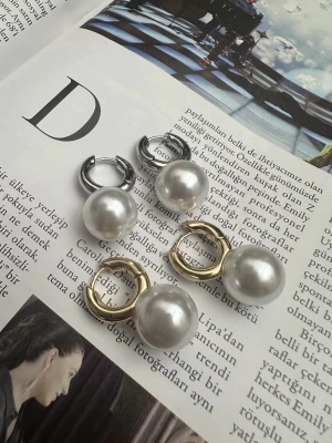 Halka Detay İnci Küpe