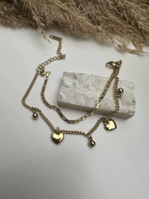 İkili Çelik Kalp Bileklik