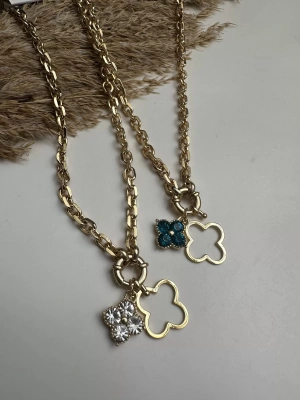 İkili Çiçek Kolye