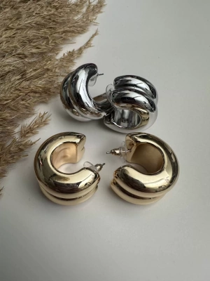 İkili Halka Bombe Model Küpe