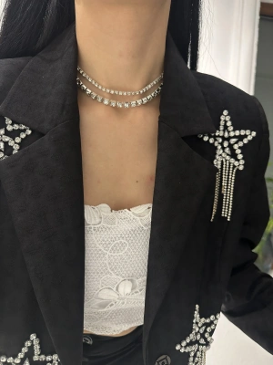 İkili Su Yolu Choker Kolye