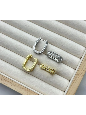 İnci Detay Taşlı Küpe