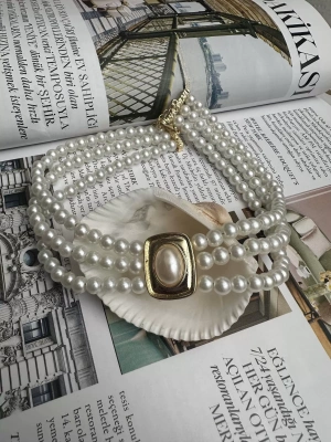 İnci Model Choker Kolye