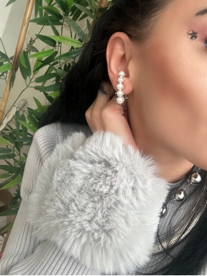 İnci tasarım Kıkırdak Küpe