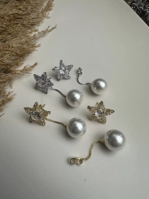 İnci Yıldız Tasarım Küpe