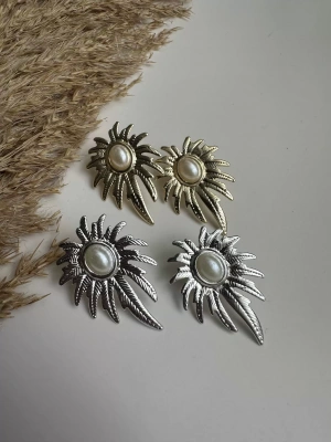 İncili Tasarım Plaka Küpe