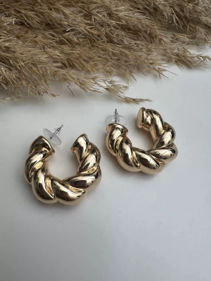 Kalın Burgu Halka Küpe