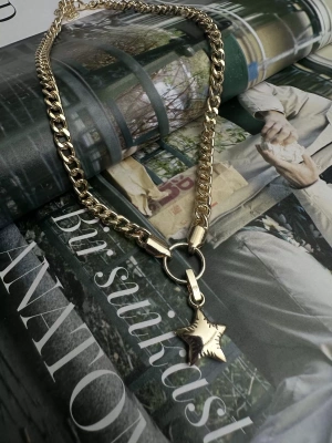 Klasik Zincir Figür yıldız Kalp Kolye